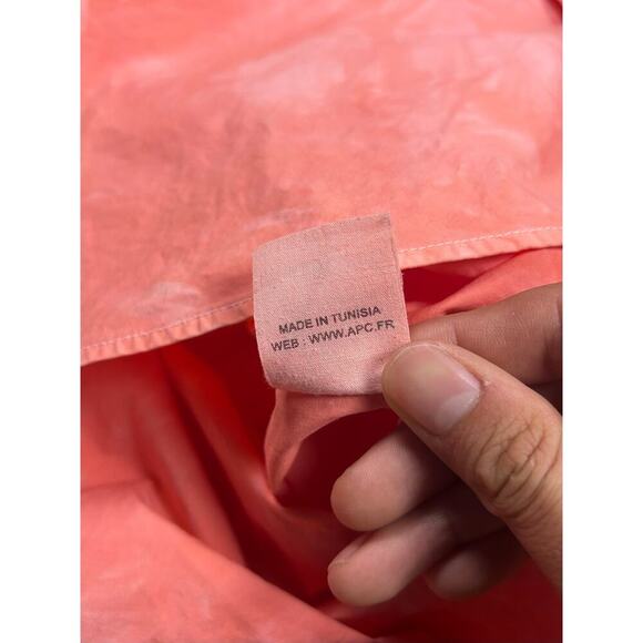 A. P. C. Rue Madame Paris Scribble Heart Dye Button Up Shirt - Picture 5 of 5